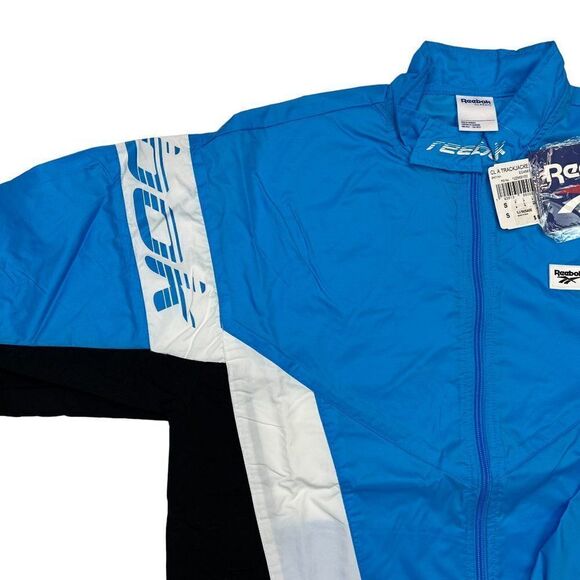 NWT Reebok Classic Men US S Zip Track Jacket Blue/Black/White | $80 - Picture 6 of 16